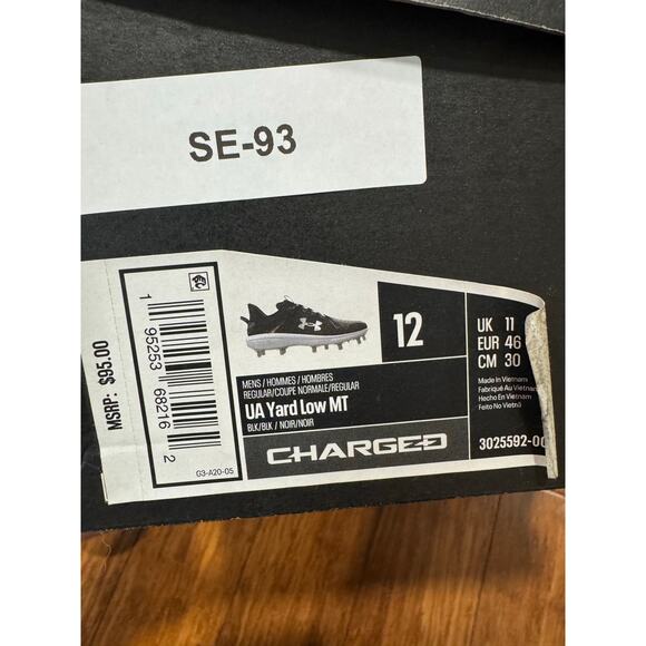 Under Armour UA Yard Low MT Baseball Cleats Men’s Size 12 Black New In Box main image 7